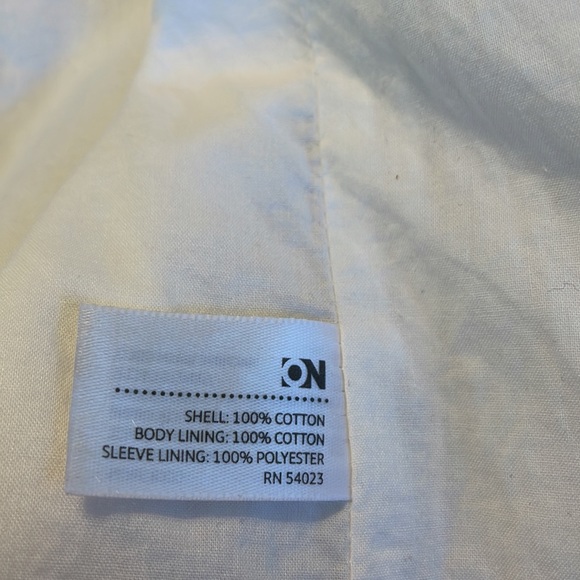 Old Navy-jean trench coat-100% cotton-fully lined~double breasted-with pockets - Picture 9 of 10